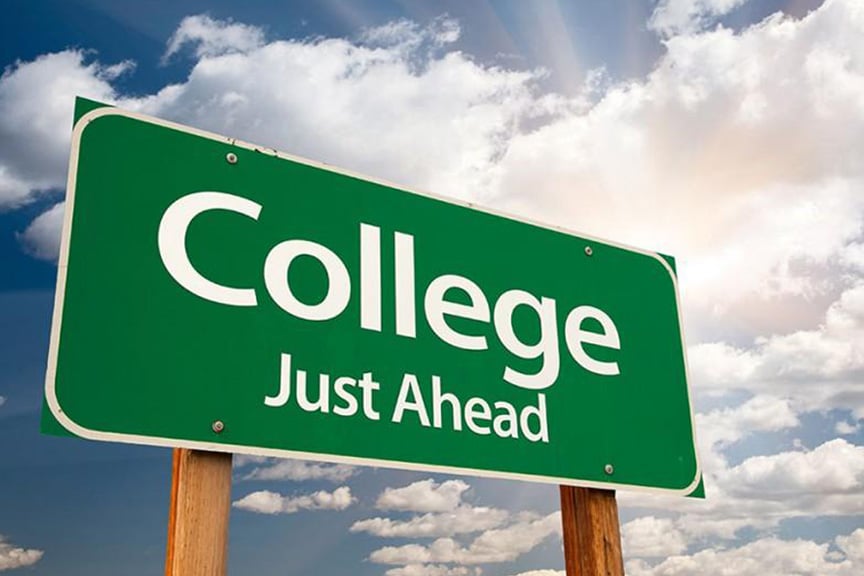 college-ahead-sign